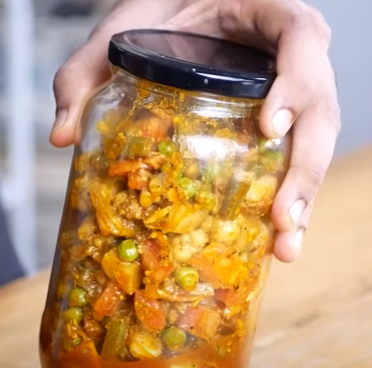 Mixed Vegetable Pickle | Spicy Mixed Veg Pickle | Traditional Indian Pickled Vegetables